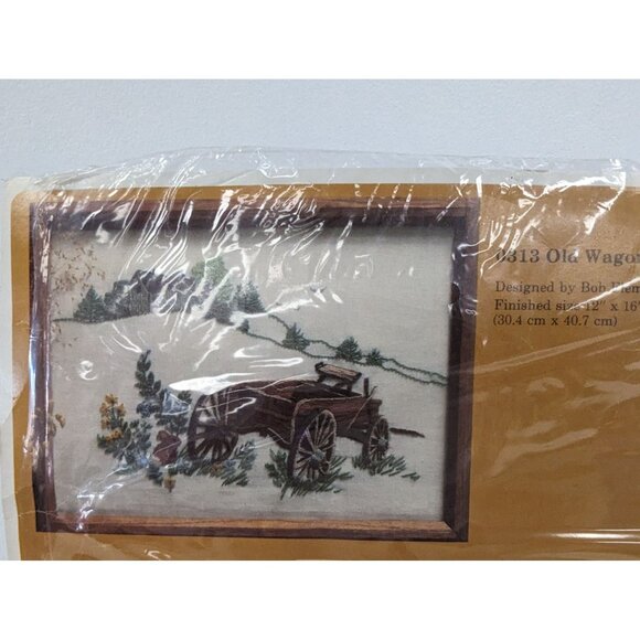 The Creative Circle Bob Fleming Crewel Yarn Needlework Old Wagon 313 0313 - Picture 2 of 4